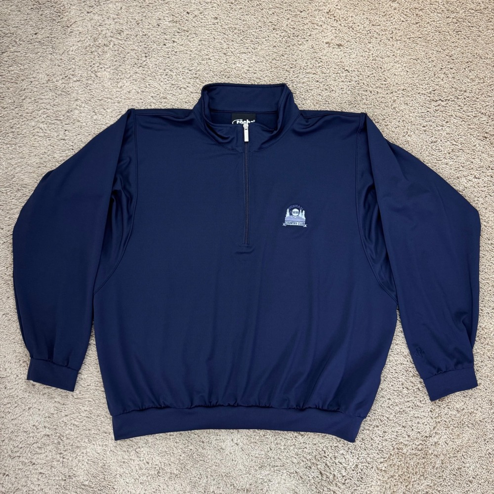 Roche Sports Golf Pullover Mens L Navy Blue 1/4 Zip Wentworth Country Club‎ Logo